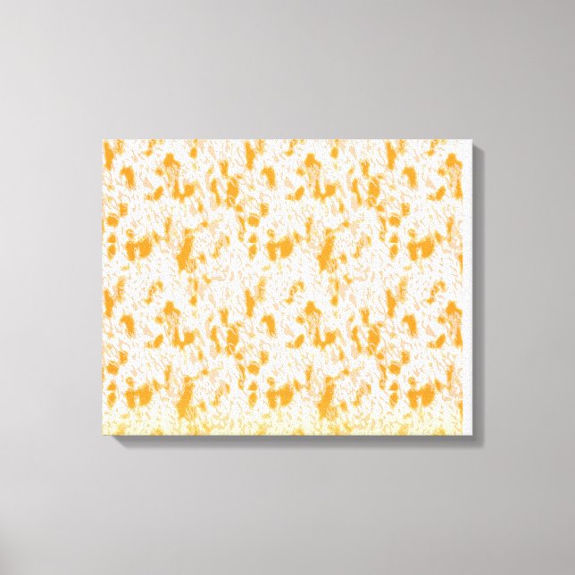 Textile pattern featuring a vibrant orange and gol canvas print (Front)