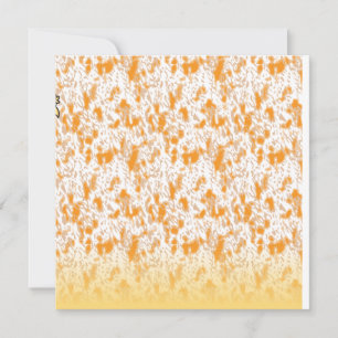 Textile pattern featuring a vibrant orange and gol holiday card