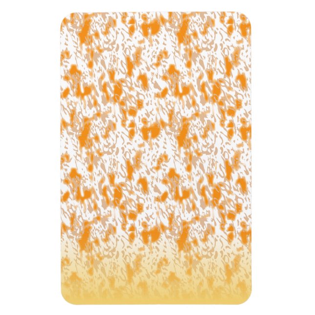 Textile pattern featuring a vibrant orange and gol magnet (Vertical)