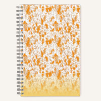 Textile pattern featuring a vibrant orange and gol