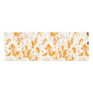 Textile pattern featuring a vibrant orange and gol photo print