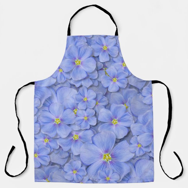 textile seamless pattern with blue flowers. decora apron (Front)