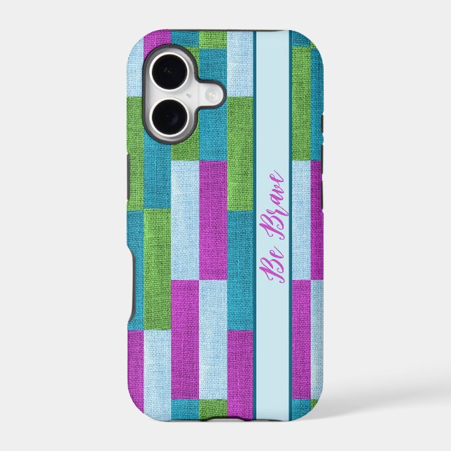 Textile texture violet coque iphone (Verso)