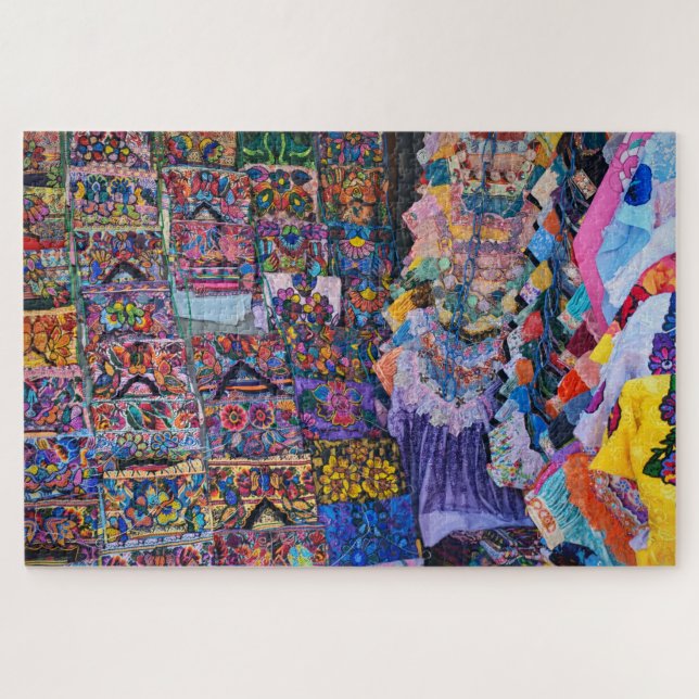 Textile Wall Explosion of Color Jigsaw Puzzle (Horizontal)