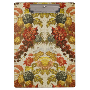 Textile with a repeating floral pattern clipboard