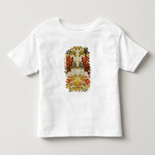 Textile with a repeating floral pattern toddler t-shirt