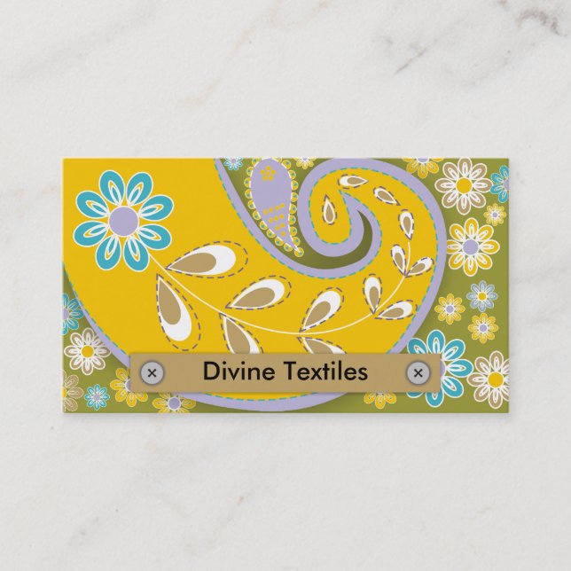 Textiles divins Cartes de visite (Devant)