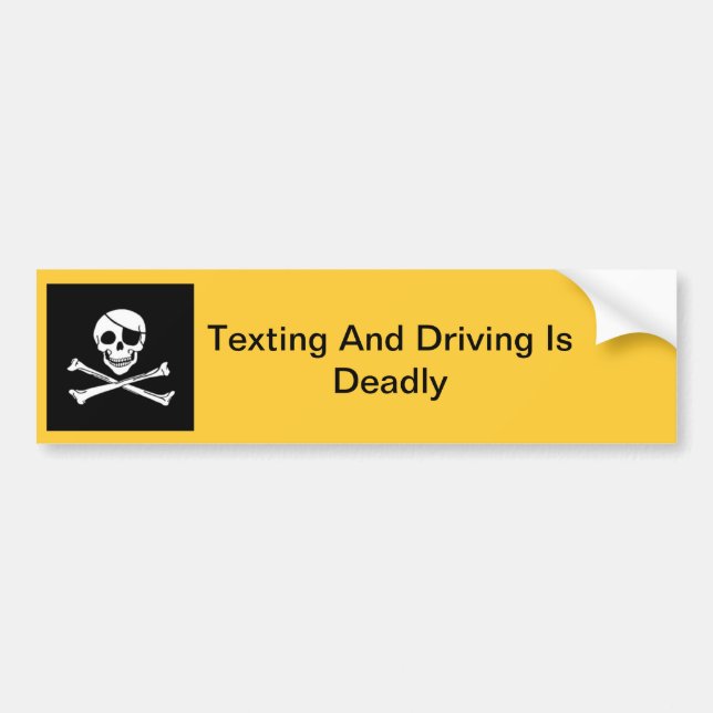 Texting and Driving Bumper Sticker (Front)