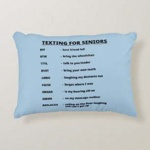 TEXTING FOR SENIORS ACCENT PILLOW