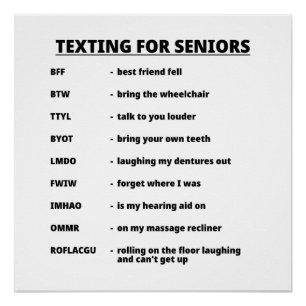 TEXTING FOR SENIORS POSTER