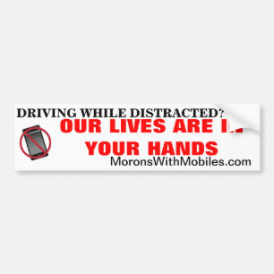 Texting While Driving Bumper Sticker 4