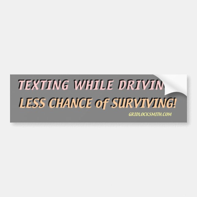 TextingWhileDriving? Bumper Sticker (Front)