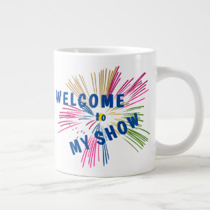 Texts on Fireworks Large Coffee Mug