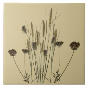Textural Treasures of Winter (A) on a Ceramic Tile