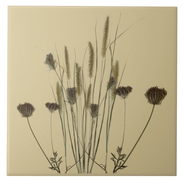 Textural Treasures of Winter (A) on a Ceramic Tile (Front)