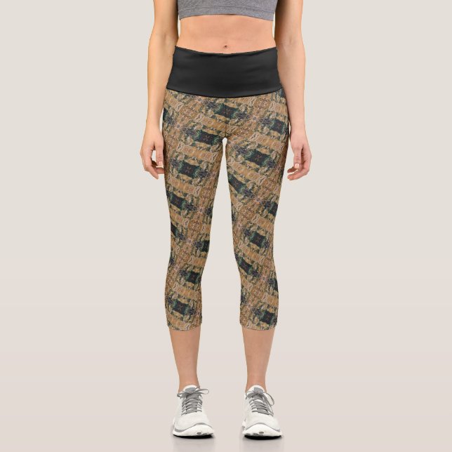 Texture #1 from work Dawn Capri Leggings (Front)