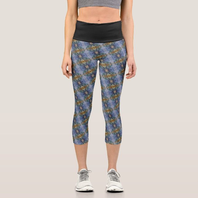 Texture #22 Dawn Work Capri Leggings (Front)
