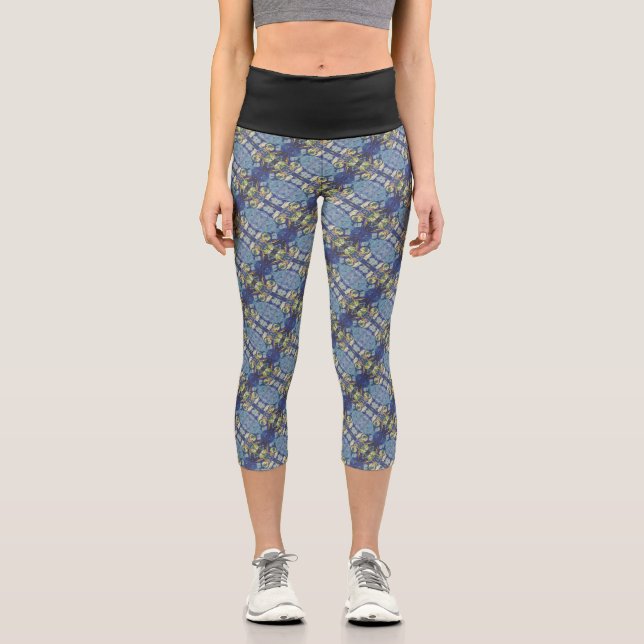 Texture #2.2 of the work Pineapple Capri Leggings (Front)