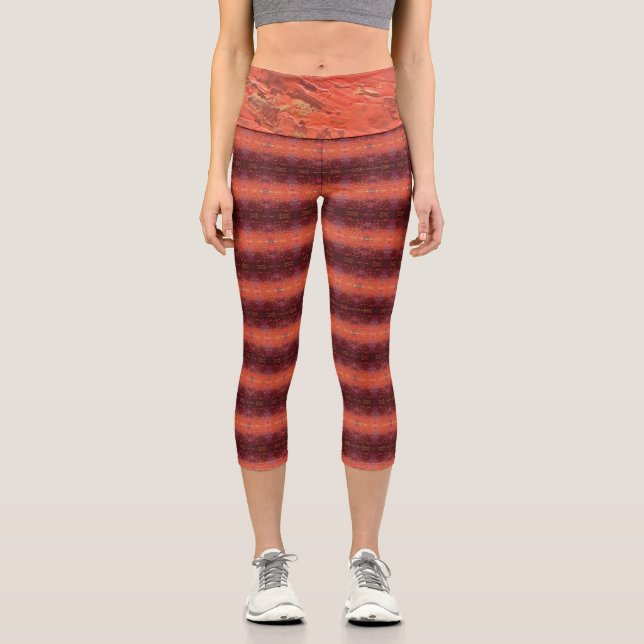 Texture #2 of the work The sunset Capri Leggings (Front)