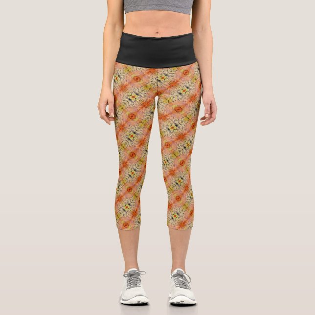 Texture #5.0 the work Seeing Through the Eyes Capri Leggings (Front)