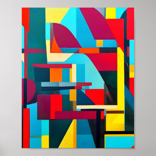 Texture Abstract Geometric Shapes Poster