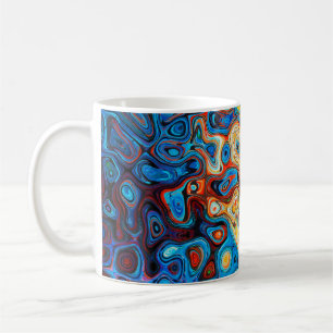Texture abstract structure colourful coffee mug
