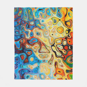 Texture abstract structure colourful fleece blanket