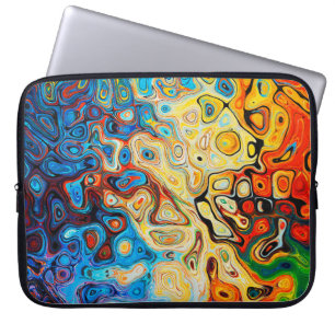 Texture abstract structure colourful laptop sleeve
