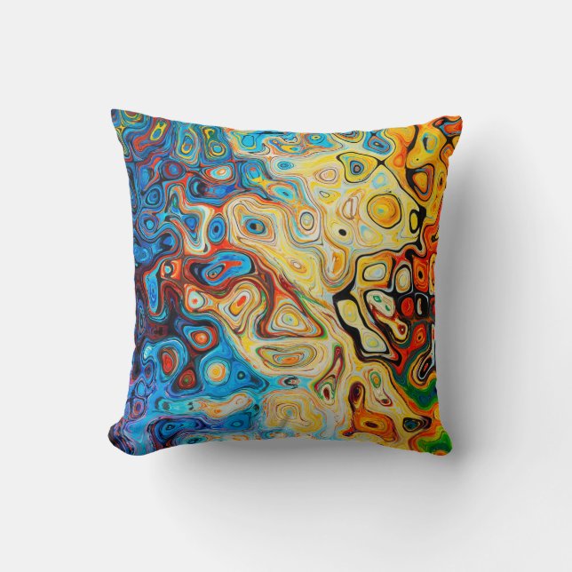 Texture abstract structure colourful throw pillow (Front)