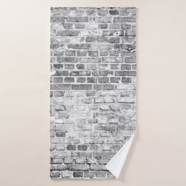 Texture. Arrière-sol en brique abandonné, architec (Serviette de bain)