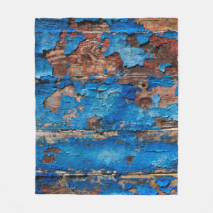 Texture background blue wood fleece blanket