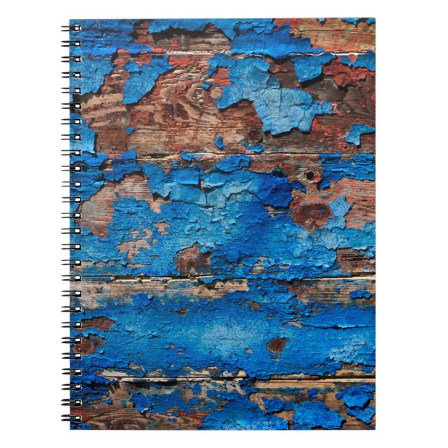 Texture background blue wood notebook (Front)