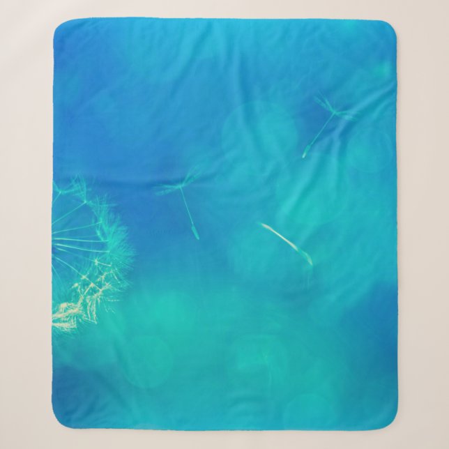 Texture background dandelion nature sherpa blanket (Front)