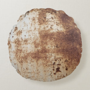 Texture background metal sheet round pillow