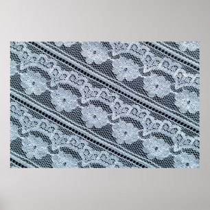 Texture, background, pattern. white lace fabric. T Poster