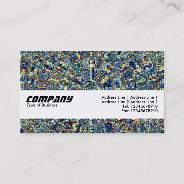 Texture Band - Blue Abstract Pond Business Card (Front)