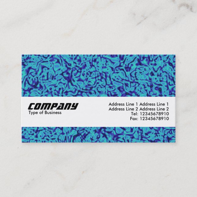 Texture Band - Blue Impressionism Business Card (Front)