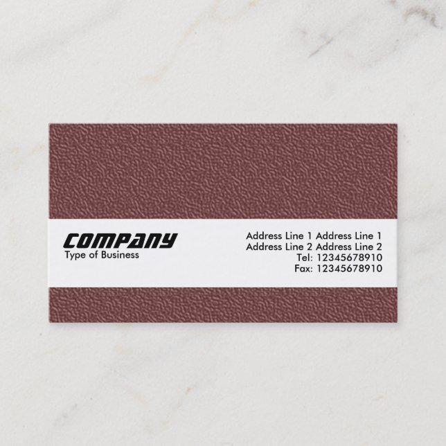 Texture Band - Brown Embossed Texture Business Card (Front)