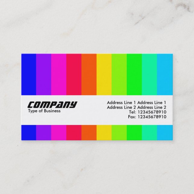 Texture Band - Colour Bars 03 Business Card (Front)
