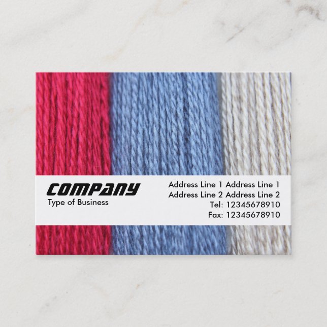 Texture Band - Darning Thread Business Card (Front)