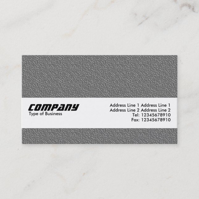 Texture Band - Mid Grey Embossed Texture Business Card (Front)