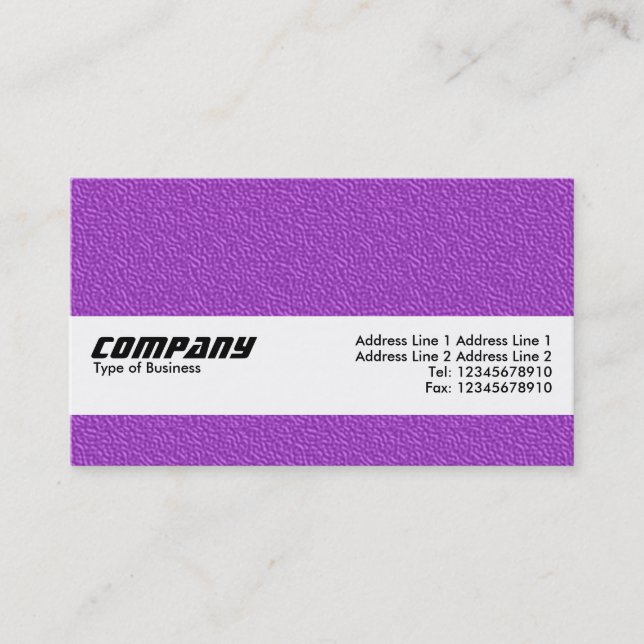 Texture Band - Purple Embossed Texture Business Card (Front)