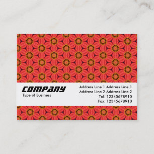Texture Band - Red Flower Pattern Business Card