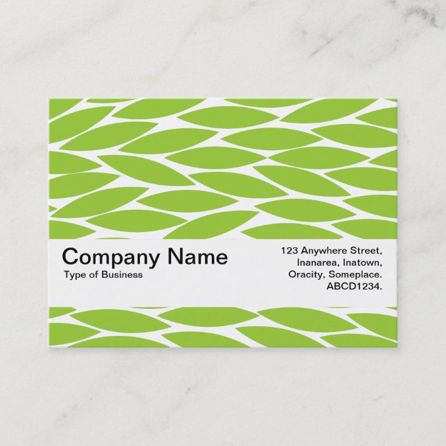 Texture Band V2 - Abstract Leaves - Martian Grn Business Card (Front)