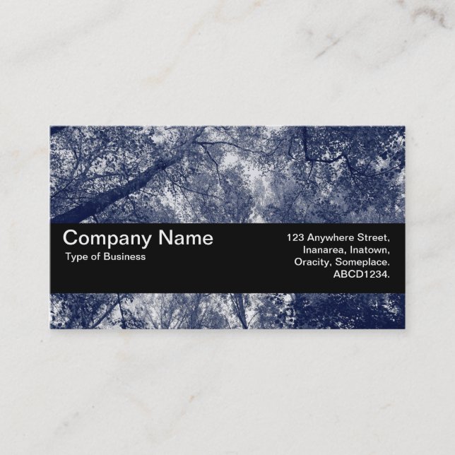 Texture Band V2 - Blue Autumn Business Card (Front)