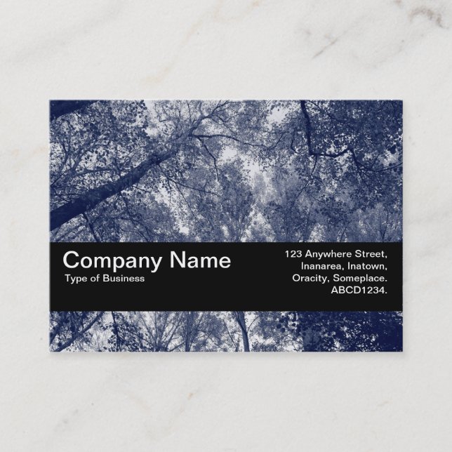 Texture Band V2 - Blue Autumn Business Card (Front)