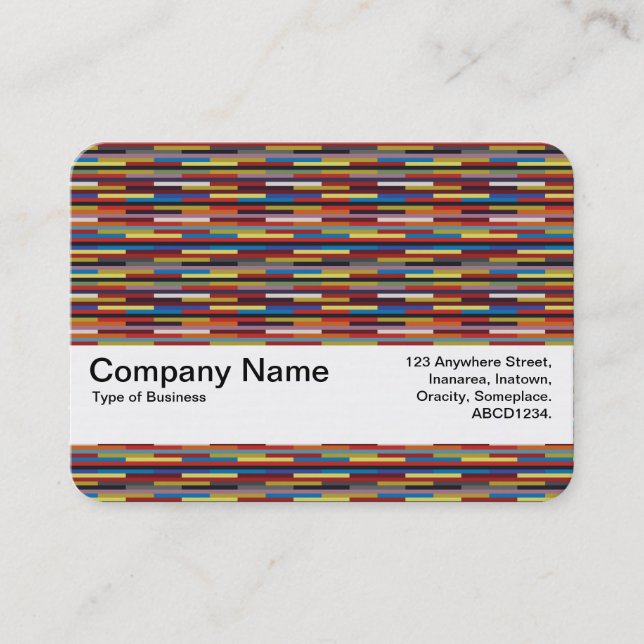 Texture Band V2 - Colourful Stripes Business Card (Front)