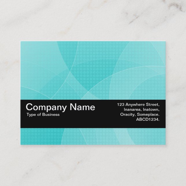 Texture Band V2 - Cyan Curves Business Card (Front)