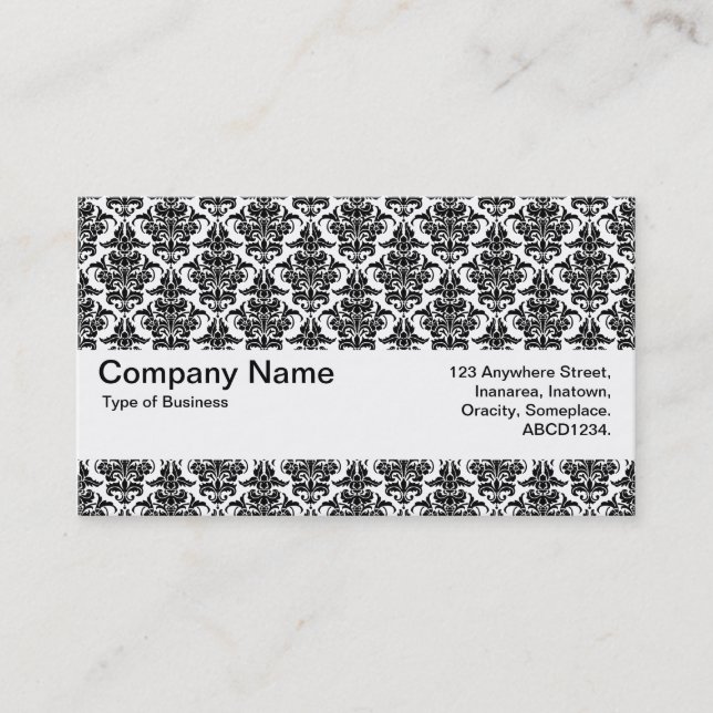 Texture Band V2 - Damask Pattern Business Card (Front)