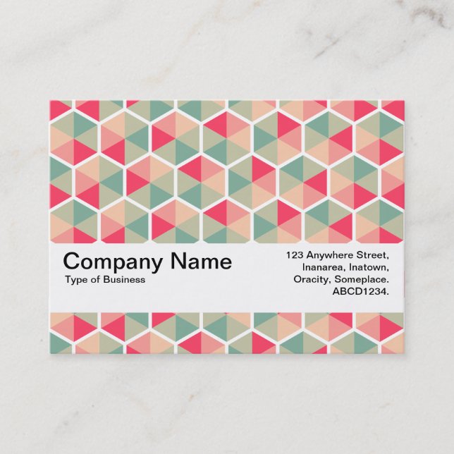 Texture Band V2 - Hexagon pattern 04 Business Card (Front)